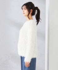 K2FDD04054 a.v.v(アー・ヴェ・ヴェ) ラメフェザーニット アイボリー