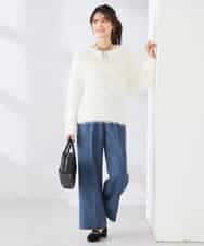 K2FDD04054 a.v.v(アー・ヴェ・ヴェ) ラメフェザーニット アイボリー