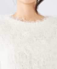 K2FDD04054 a.v.v(アー・ヴェ・ヴェ) ラメフェザーニット アイボリー