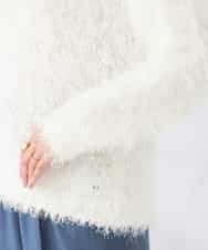 K2FDD04054 a.v.v(アー・ヴェ・ヴェ) ラメフェザーニット アイボリー