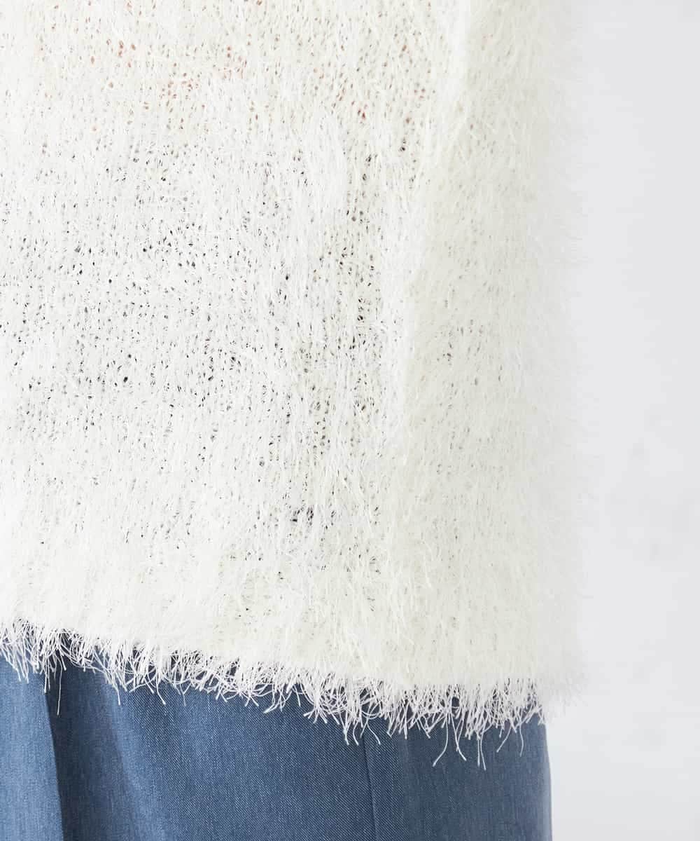 K2FDD04054 a.v.v(アー・ヴェ・ヴェ) ラメフェザーニット アイボリー