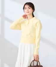 K2FDD08044 a.v.v(アー・ヴェ・ヴェ) ワイドリブポロニット ライトイエロー