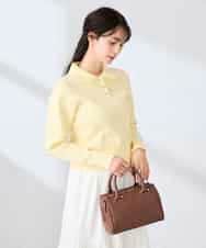 K2FDD08044 a.v.v(アー・ヴェ・ヴェ) ワイドリブポロニット ライトイエロー