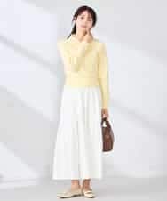 K2FDD08044 a.v.v(アー・ヴェ・ヴェ) ワイドリブポロニット ライトイエロー