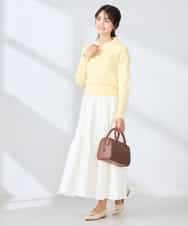 K2FDD08044 a.v.v(アー・ヴェ・ヴェ) ワイドリブポロニット ライトイエロー