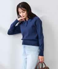 K2FDD08044 a.v.v(アー・ヴェ・ヴェ) ワイドリブポロニット ライトイエロー