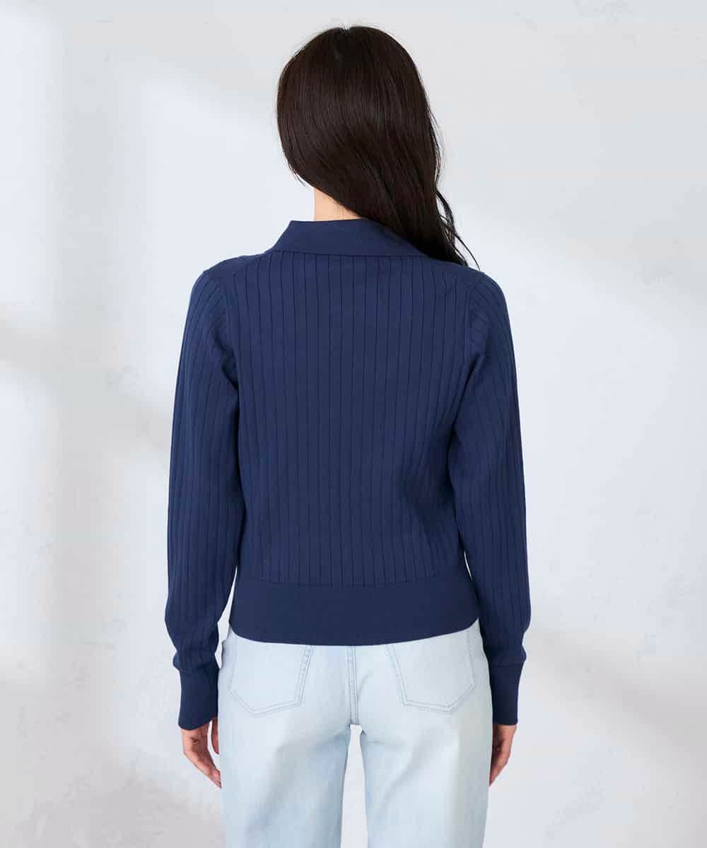 K2FDD08044 a.v.v(アー・ヴェ・ヴェ) ワイドリブポロニット ライトイエロー