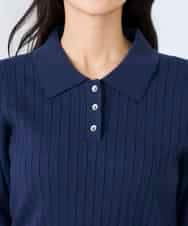 K2FDD08044 a.v.v(アー・ヴェ・ヴェ) ワイドリブポロニット ライトイエロー