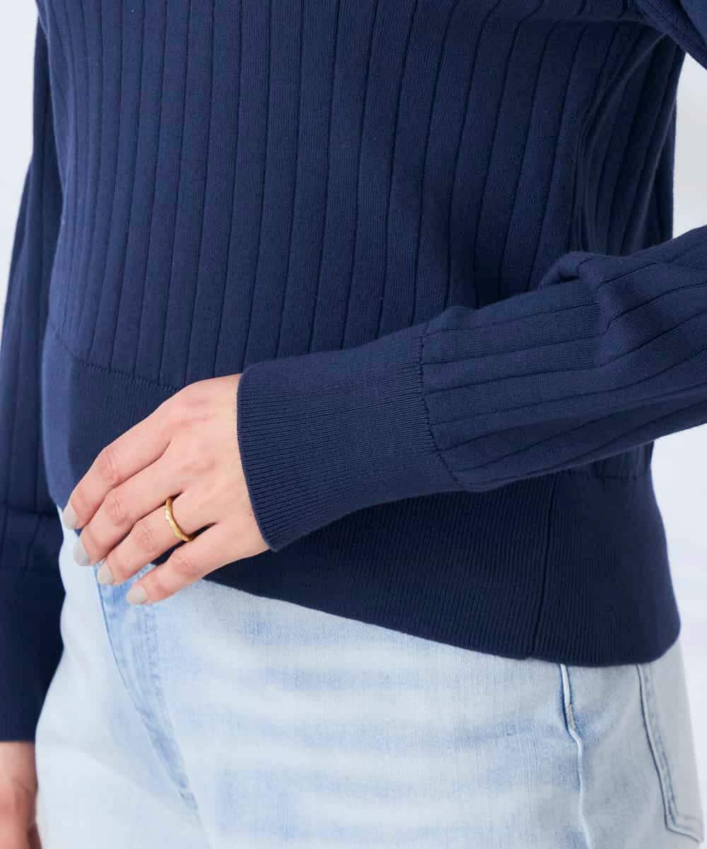 K2FDD08044 a.v.v(アー・ヴェ・ヴェ) ワイドリブポロニット ライトイエロー