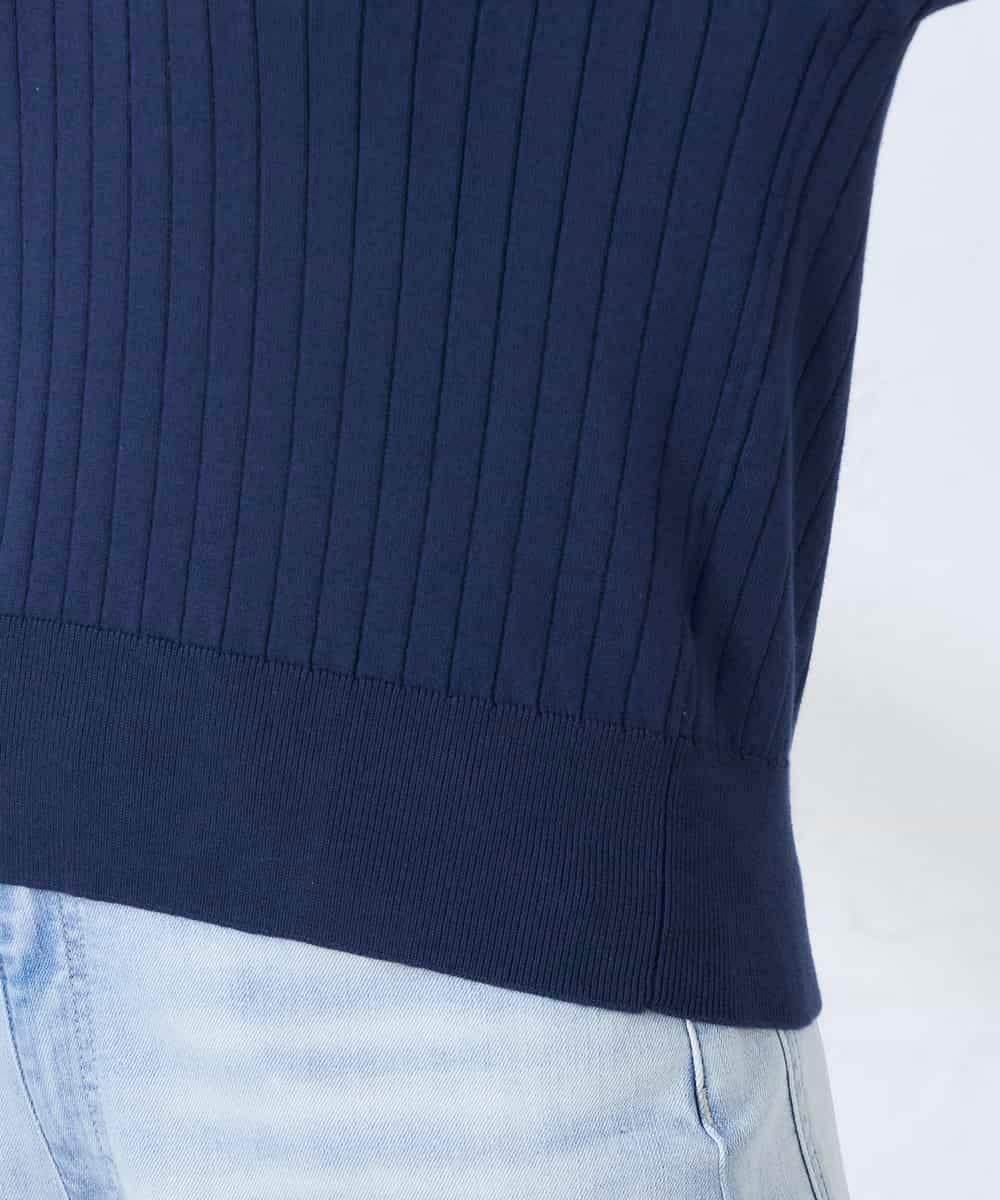 K2FDD08044 a.v.v(アー・ヴェ・ヴェ) ワイドリブポロニット ライトイエロー