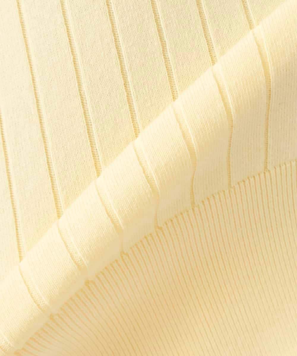 K2FDD08044 a.v.v(アー・ヴェ・ヴェ) ワイドリブポロニット ライトイエロー