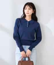 K2FDD08044 a.v.v(アー・ヴェ・ヴェ) ワイドリブポロニット ネイビー