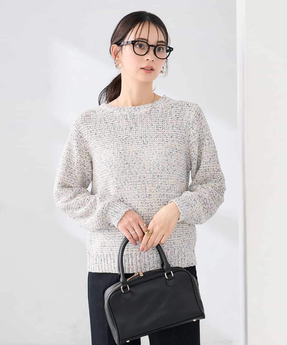 K2FDD14054 a.v.v(アー・ヴェ・ヴェ) ミックスヤーンニット ライトブルー