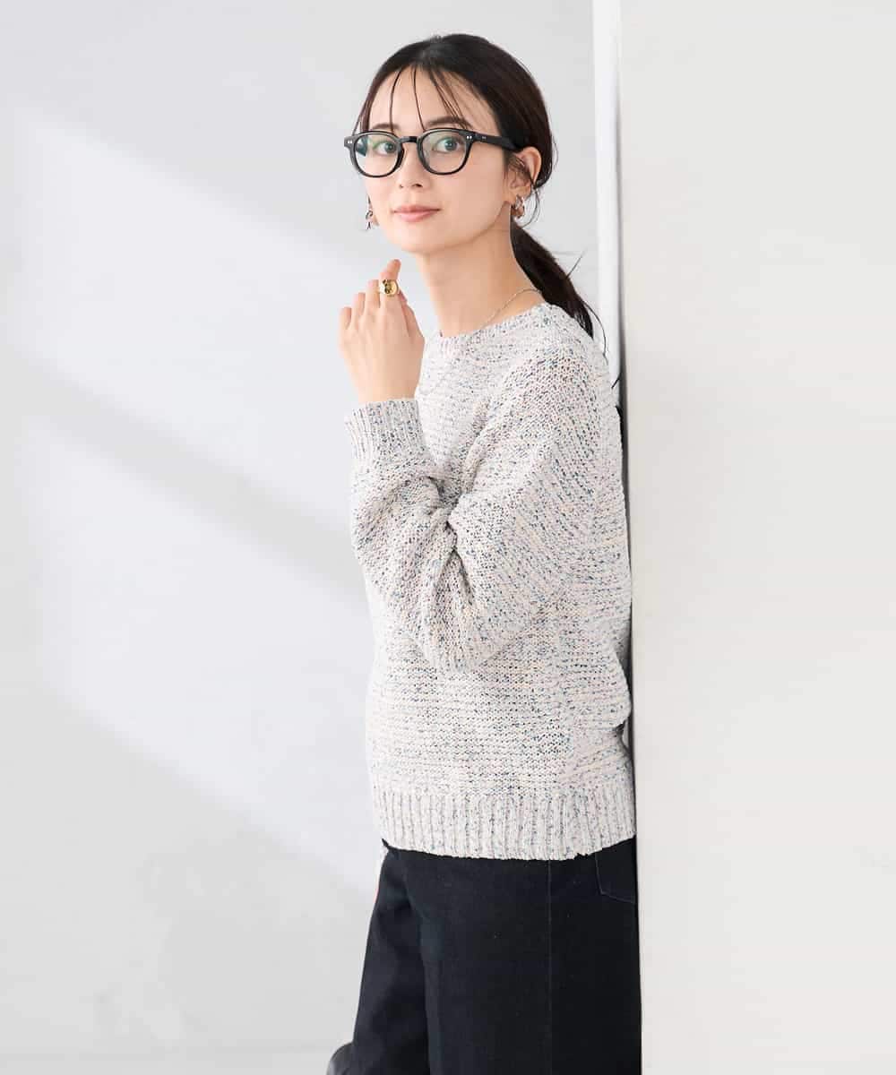 K2FDD14054 a.v.v(アー・ヴェ・ヴェ) ミックスヤーンニット ライトブルー