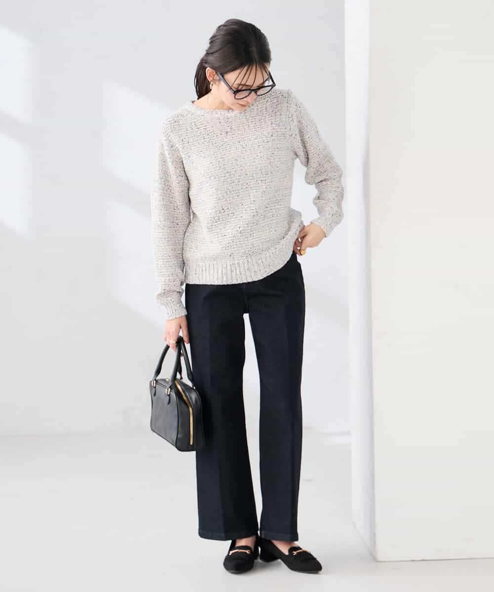 K2FDD14054 a.v.v(アー・ヴェ・ヴェ) ミックスヤーンニット ライトブルー