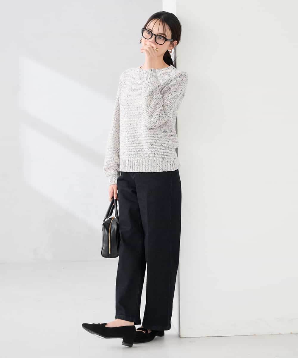 K2FDD14054 a.v.v(アー・ヴェ・ヴェ) ミックスヤーンニット ライトブルー