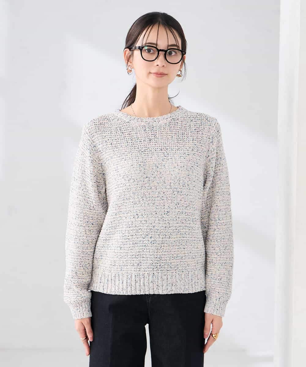 K2FDD14054 a.v.v(アー・ヴェ・ヴェ) ミックスヤーンニット ライトブルー