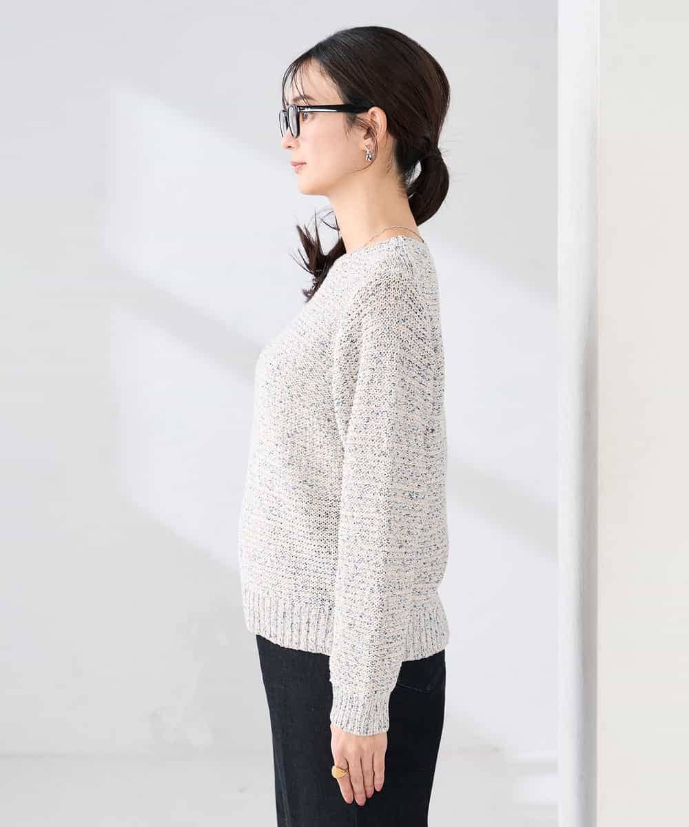 K2FDD14054 a.v.v(アー・ヴェ・ヴェ) ミックスヤーンニット ライトブルー