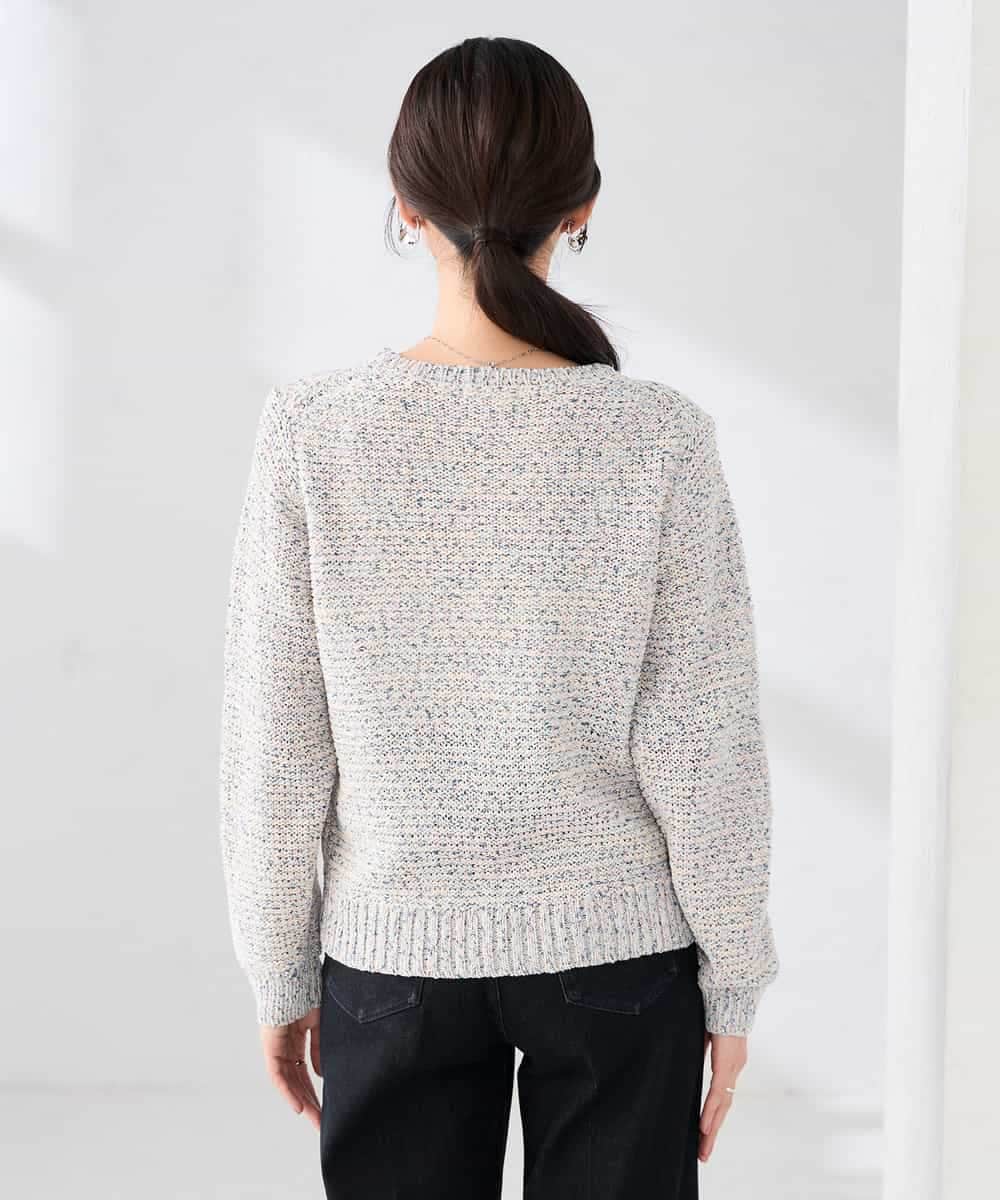 K2FDD14054 a.v.v(アー・ヴェ・ヴェ) ミックスヤーンニット ライトブルー