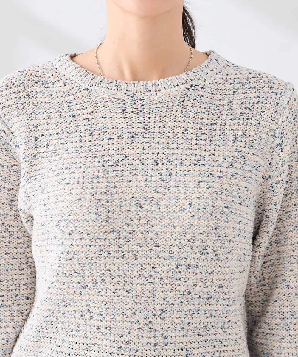 K2FDD14054 a.v.v(アー・ヴェ・ヴェ) ミックスヤーンニット ライトブルー