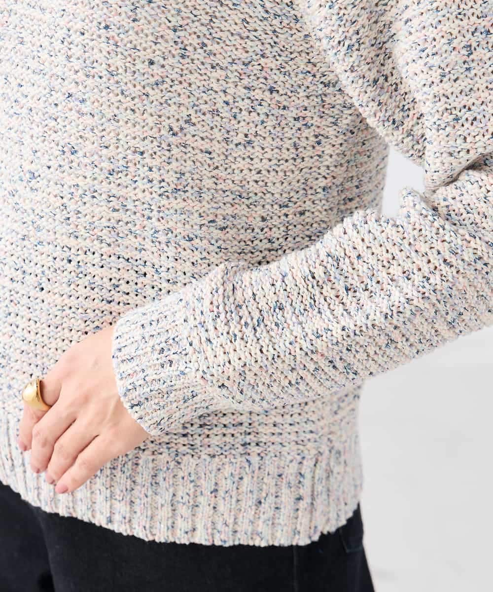 K2FDD14054 a.v.v(アー・ヴェ・ヴェ) ミックスヤーンニット ライトブルー