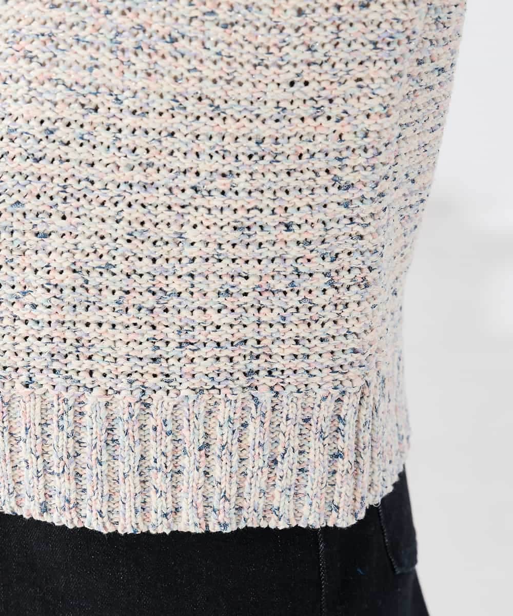 K2FDD14054 a.v.v(アー・ヴェ・ヴェ) ミックスヤーンニット ライトブルー