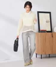 K2FDD21049 a.v.v(アー・ヴェ・ヴェ) 襟付きメッシュニット グリーン