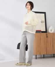 K2FDD21049 a.v.v(アー・ヴェ・ヴェ) 襟付きメッシュニット グリーン