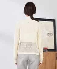 K2FDD21049 a.v.v(アー・ヴェ・ヴェ) 襟付きメッシュニット グリーン