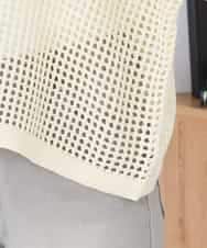 K2FDD21049 a.v.v(アー・ヴェ・ヴェ) 襟付きメッシュニット グリーン