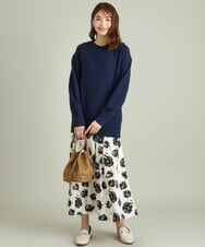 K2FDS03054 a.v.v(アー・ヴェ・ヴェ) メランジテープヤーンニット アイボリー