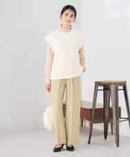 K2FED03044 a.v.v(アー・ヴェ・ヴェ) アラン柄ハイネックベスト ネイビー