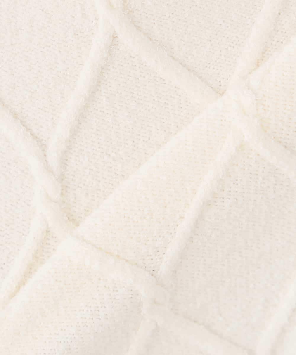 K2FED03044 a.v.v(アー・ヴェ・ヴェ) アラン柄ハイネックベスト ネイビー