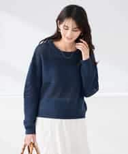 K2FED05049 a.v.v(アー・ヴェ・ヴェ) メッシュボーダーニット レッド