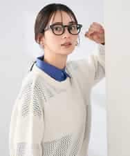 K2FED05049 a.v.v(アー・ヴェ・ヴェ) メッシュボーダーニット レッド