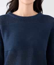 K2FED05049 a.v.v(アー・ヴェ・ヴェ) メッシュボーダーニット レッド