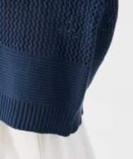 K2FED05049 a.v.v(アー・ヴェ・ヴェ) メッシュボーダーニット レッド