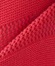 K2FED05049 a.v.v(アー・ヴェ・ヴェ) メッシュボーダーニット レッド