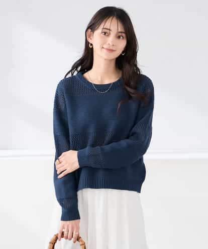 K2FED05049 a.v.v メッシュボーダーニット