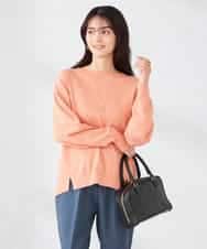 K2FED09049 a.v.v(アー・ヴェ・ヴェ) イレヘムガーターチュニックニット オレンジ