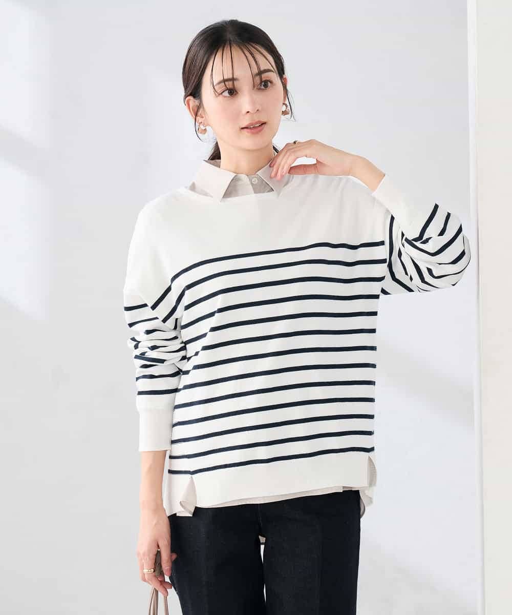 K2FED09049 a.v.v(アー・ヴェ・ヴェ) イレヘムガーターチュニックニット オレンジ