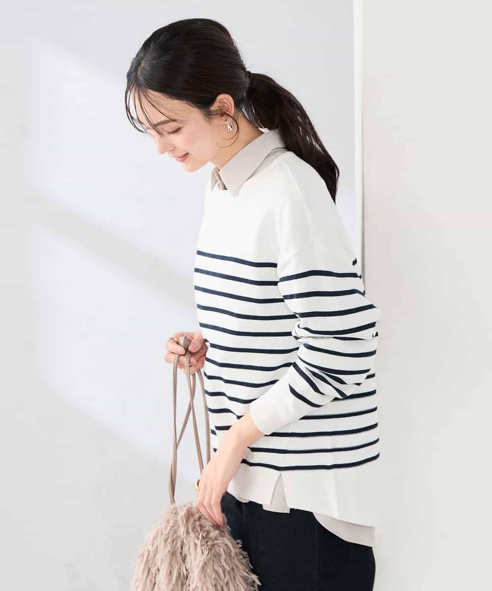 K2FED09049 a.v.v(アー・ヴェ・ヴェ) イレヘムガーターチュニックニット オレンジ