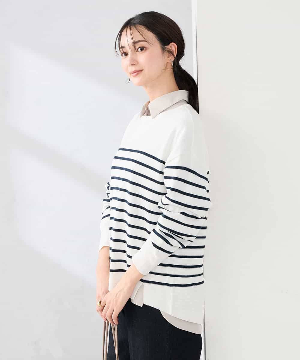 K2FED09049 a.v.v(アー・ヴェ・ヴェ) イレヘムガーターチュニックニット オレンジ