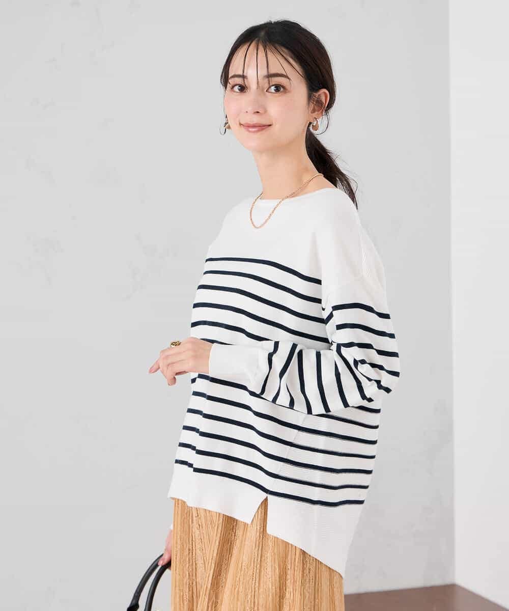 K2FED09049 a.v.v(アー・ヴェ・ヴェ) イレヘムガーターチュニックニット オレンジ