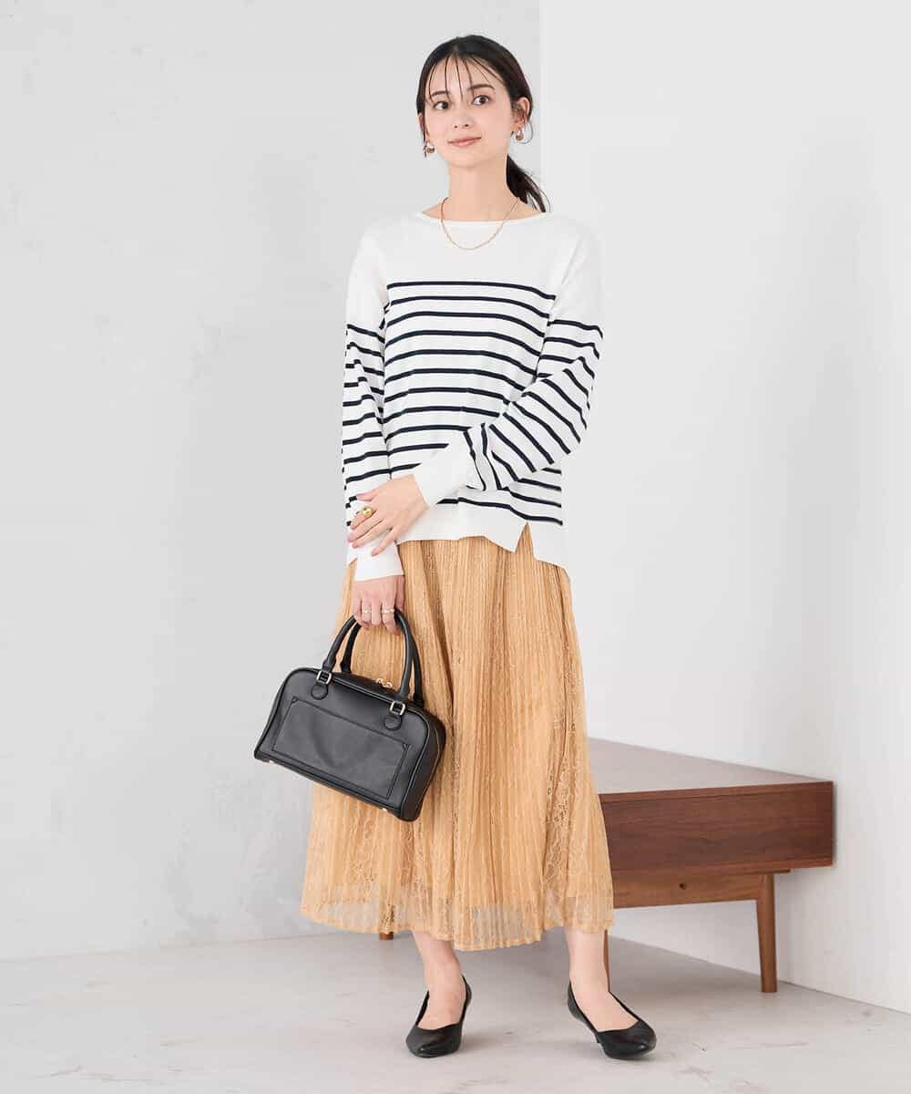 K2FED09049 a.v.v(アー・ヴェ・ヴェ) イレヘムガーターチュニックニット オレンジ