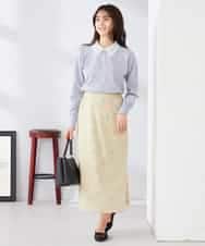 K2FED10049 a.v.v(アー・ヴェ・ヴェ) 【2WAY】レース衿付ニットプルオーバー ネイビー