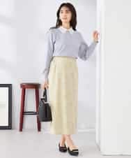 K2FED10049 a.v.v(アー・ヴェ・ヴェ) 【2WAY】レース衿付ニットプルオーバー ネイビー