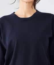 K2FED10049 a.v.v(アー・ヴェ・ヴェ) 【2WAY】レース衿付ニットプルオーバー ネイビー