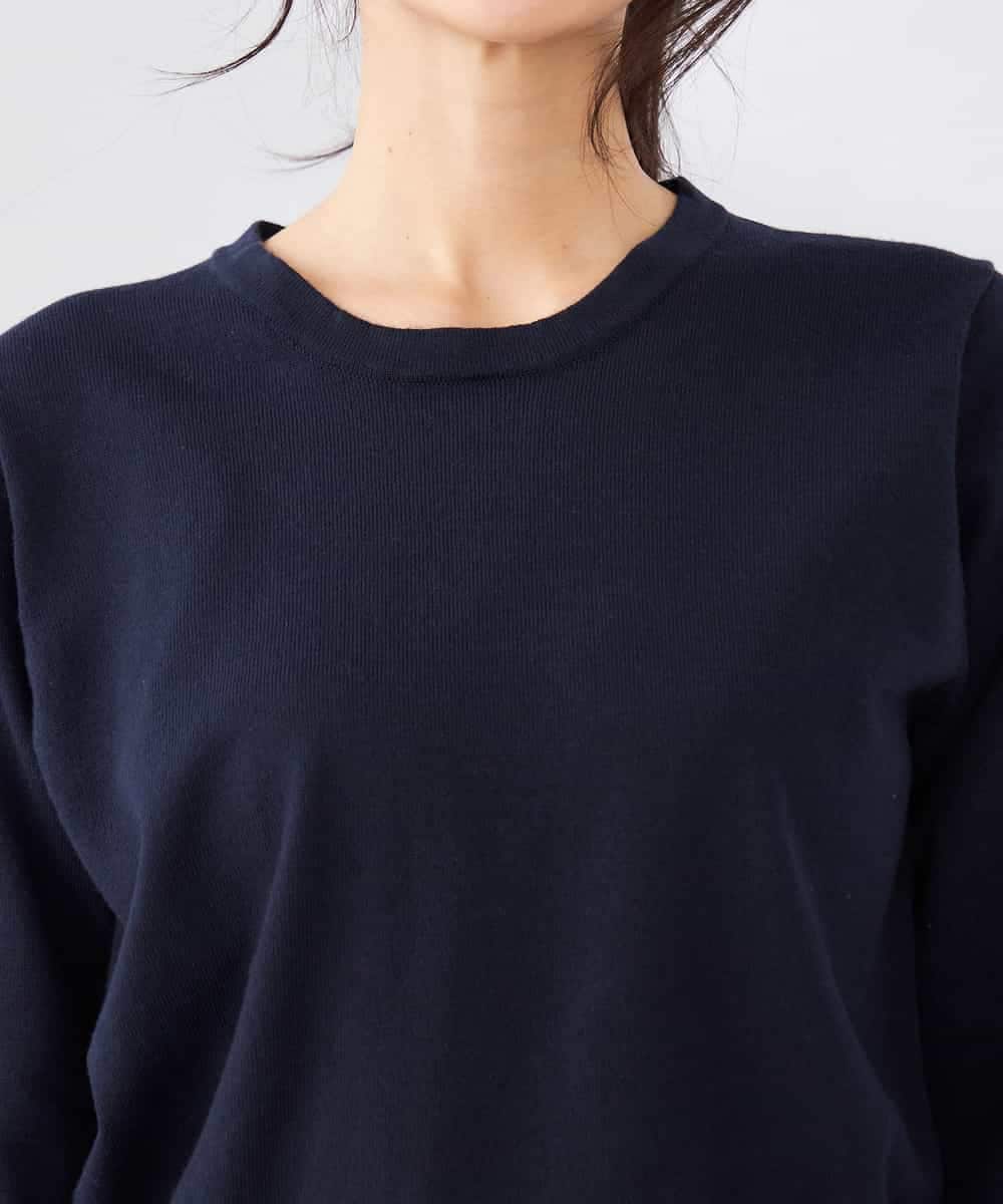 K2FED10049 a.v.v(アー・ヴェ・ヴェ) 【2WAY】レース衿付ニットプルオーバー ネイビー