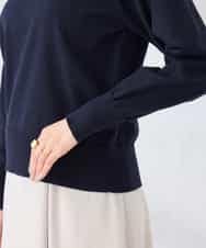 K2FED10049 a.v.v(アー・ヴェ・ヴェ) 【2WAY】レース衿付ニットプルオーバー ネイビー